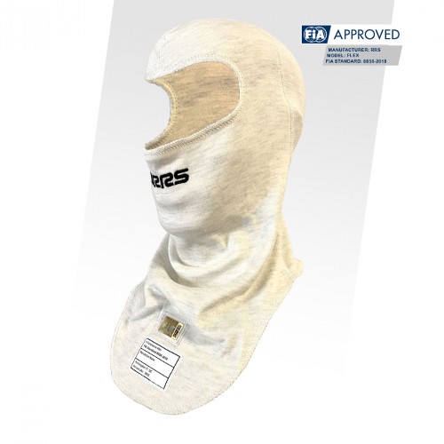 RRS FIA 8856-2018 Open Face Balaclava - White