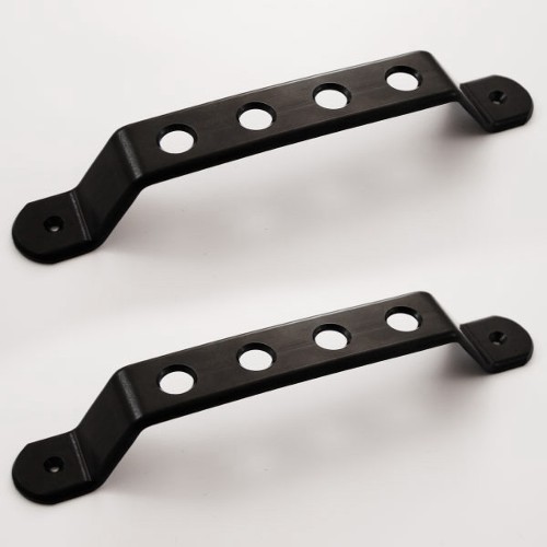 Universal black aluminum door handles (pair)