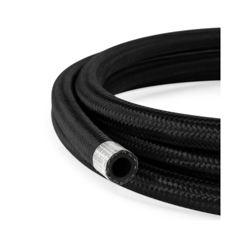 AN12 Rubber Black Nylon Braided Fuel Oil Coolant Hose Line