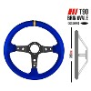 RRS Corsa Steering Wheel 350mm Diameter 90mm Dish Blue Suede