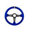 RRS Corsa Steering Wheel 350mm Diameter 90mm Dish Blue Suede