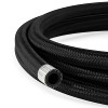 AN12 Rubber Black Nylon Braided Fuel Oil Coolant Hose Line
