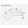 Silicone 45° Elbow Hose Coupler